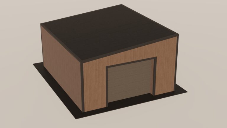 Гараж из ЛСТК и сэндвич-панелей Панель РУ